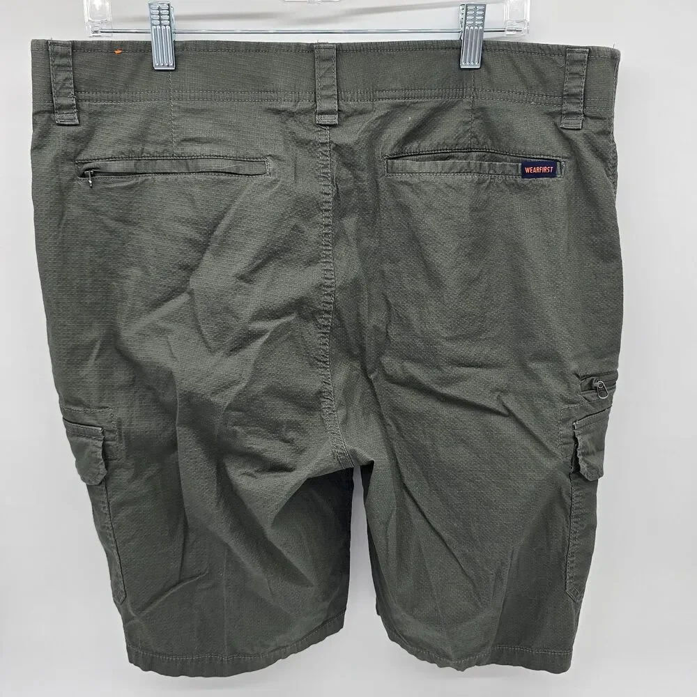 WearFirst Men's Cargo Shorts Ripstop Gray Size 38 Gorpcore - Picture 4 of 6